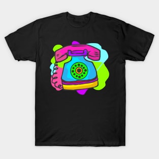 Neon Hippy 80s 90s Costume Retro Vintage T-Shirt